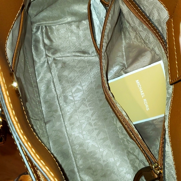 MICHAEL Michael Kors Women's Hamilton East/West Satchel Bag, Luggage, One Size - Picture 6 of 16